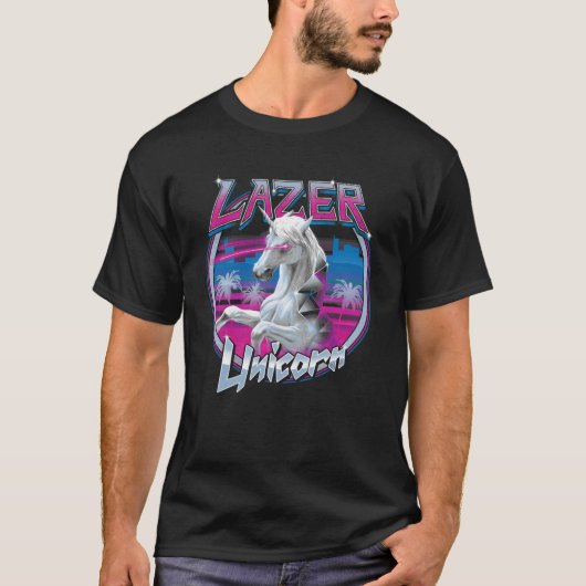 レーザーユニコーン ガール Tシャツ (正面)