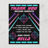 レーザーラベルガールズバースデーパーティーNeon Beamありがとう ポストカード (正面)
