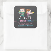 レーザーラベルゲームキッズありがとうシール スクエアシール (バッグ)