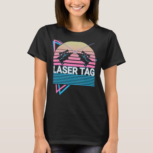 レーザーラベルゲームレーザータグレトロ Tシャツ (正面)