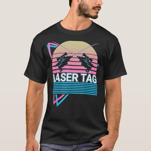 レーザーラベルゲームレーザータグレトロ Tシャツ (正面)