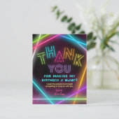 レーザーラベルサンキューカード |ガールレーザーラベルパーティー サンキューカード (スタンド正面)