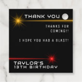 レーザーラベルネオンバースデーパーティーサンキュー フェイバータグ (裏面)