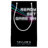 レーザーラベルネオンバースデーパーティー スモールペーパーバッグ (正面)