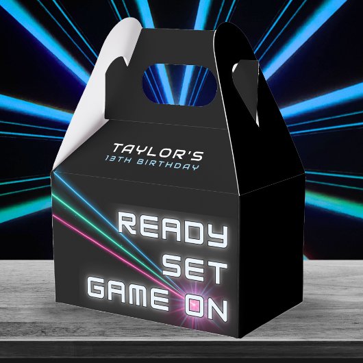 レーザーラベルネオンバースデーパーティー フェイバーボックス