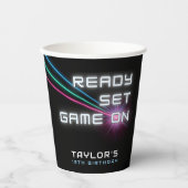 レーザーラベルネオンバースデーパーティー 紙コップ (正面)