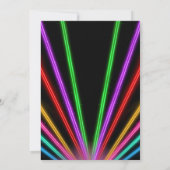 レーザーラベルネオンライトバースデーパーティー 招待状 (裏面)