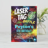 レーザーラベルバトルバースデーパーティー 招待状 (スタンド正面)