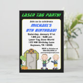 レーザーラベルバースデーパーティ招待状 招待状 (スタンド正面)