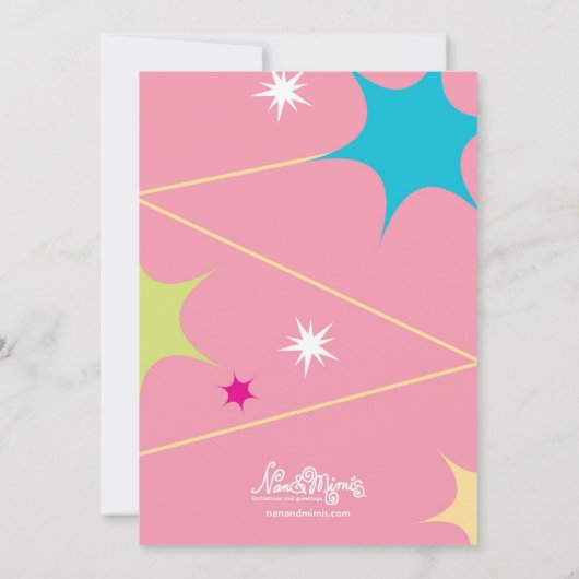 レーザーラベルバースデーパーティ招待状 招待状 (裏面)