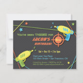 レーザーラベルバースデーパーティ招待状 招待状 (正面)