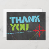 レーザーラベルパーティーサンキューカード ノートカード (正面/裏面)