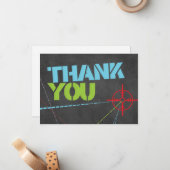 レーザーラベルパーティーサンキューカード ノートカード (正面/裏面インサイチュ)
