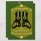 レーザーラベルパーティー招待状 (正面/裏面)