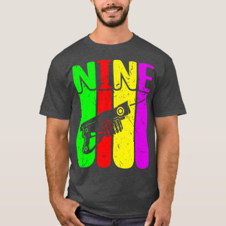 レーザーラベルプレーヤーボーイズ9誕生日レーザーラベル Tシャツ