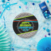 レーザーラベルボーイズ誕生日パパーソナライズされたーティ ペーパープレート (パーティー)