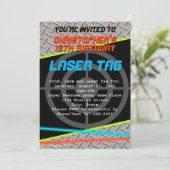 レーザーラベルボーイズ誕生日パーティー 招待状 (スタンド正面)