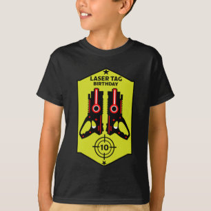 レーザーラベル子供の誕生日10歳Tシャツ Tシャツ
