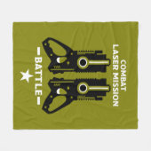 レーザーラベル戦闘任務キッズ フリースブランケット (正面(横))