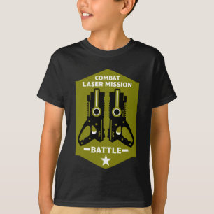 レーザーラベル戦闘任務キッズ Tシャツ