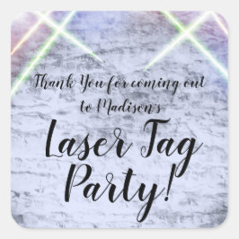 レーザーラベル白熱［赤熱］光を放つライトおよびレーザーパーティー スクエアシール