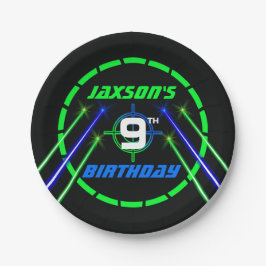 レーザーラベル誕生パーティーの食べ物 ペーパープレート