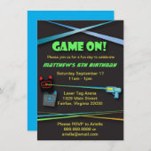 レーザーラベル誕生日またはチーム建物パーティー 招待状 (正面/裏面)