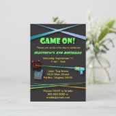 レーザーラベル誕生日またはチーム建物パーティー 招待状 (スタンド正面)