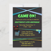 レーザーラベル誕生日またはチーム建物パーティー 招待状 (正面)