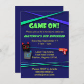 レーザーラベル誕生日またはチーム建物パーティー 招待状 (正面/裏面)