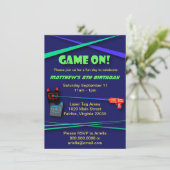 レーザーラベル誕生日またはチーム建物パーティー 招待状 (スタンド正面)