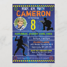 レーザーラベル誕生日パーティー 招待状