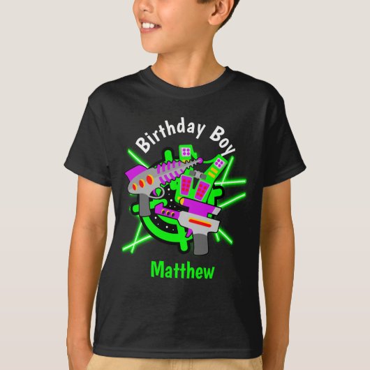 レーザーラベル誕生日ボーイシャツ Tシャツ (正面)