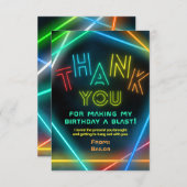 レーザーラベル誕生日招待状 |レーザーラベルパーティー サンキューカード (正面/裏面)