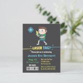 レーザーラベルVIPパスボーイズバースデーパーティ招待状 招待状 (スタンド正面)