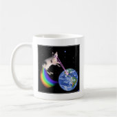 レーザーレインボー宇宙猫 コーヒーマグカップ (左)
