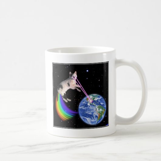 レーザーレインボー宇宙猫 コーヒーマグカップ (右)