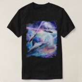 レーザー光の目のサメ宇宙,ガレーサメ Tシャツ (デザイン正面)