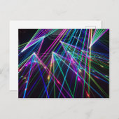 レーザー光コンサートまたは音楽クラブ ポストカード (正面/裏面)