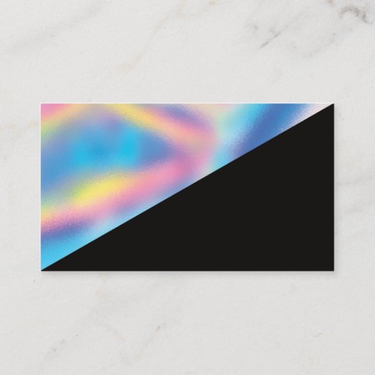 レーザー光線写真ホイルの黒のかわいく若いプロフェッショナル 名刺 (裏面)