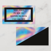 レーザー光線写真ホイルの黒のかわいく若いプロフェッショナル 名刺 (正面/裏面)