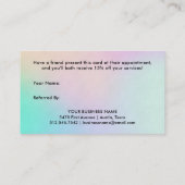 レーザー光線写真モダンな手書きの原稿| 紹介カード (裏面)