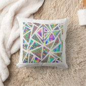 レーザー光線写真幾何学的な枕 クッション (ブランケット)