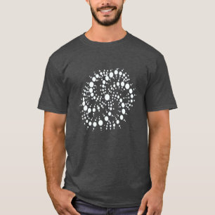 "レーザー光線写真流れ"の穀物の円のワイシャツ Tシャツ