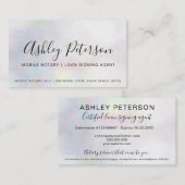 レーザー光線写真移動式公証人の原稿の真珠 名刺 (正面/裏面)