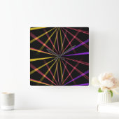 レーザー光線 スクエア壁時計 (ホーム)