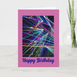 レーザー光誕生日グリーティングカード カード