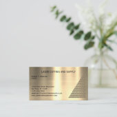 レーザー切断および供給会社ブラス 名刺 (スタンド正面)