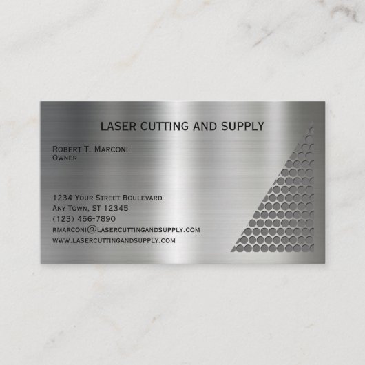 レーザー切断用品会社 名刺 (正面)