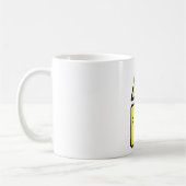 レーザー注意警告サイン コーヒーマグカップ (左)